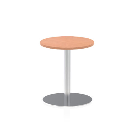Roma Round Poseur Table Silver Leg