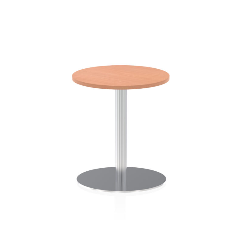 Roma Round Poseur Table Silver Leg
