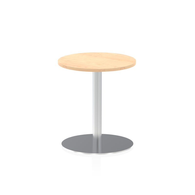 Roma Round Poseur Table Silver Leg - Image 4