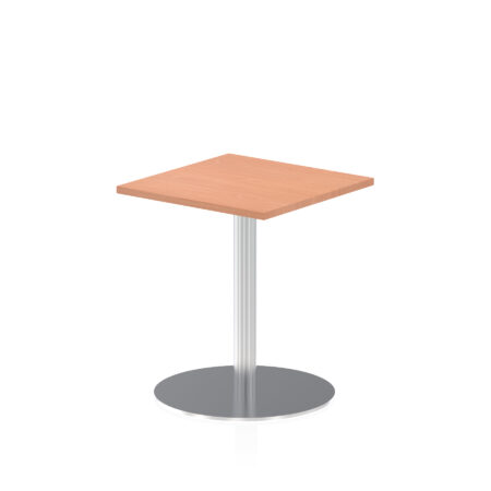 Roma Square Poseur Table Silver Leg