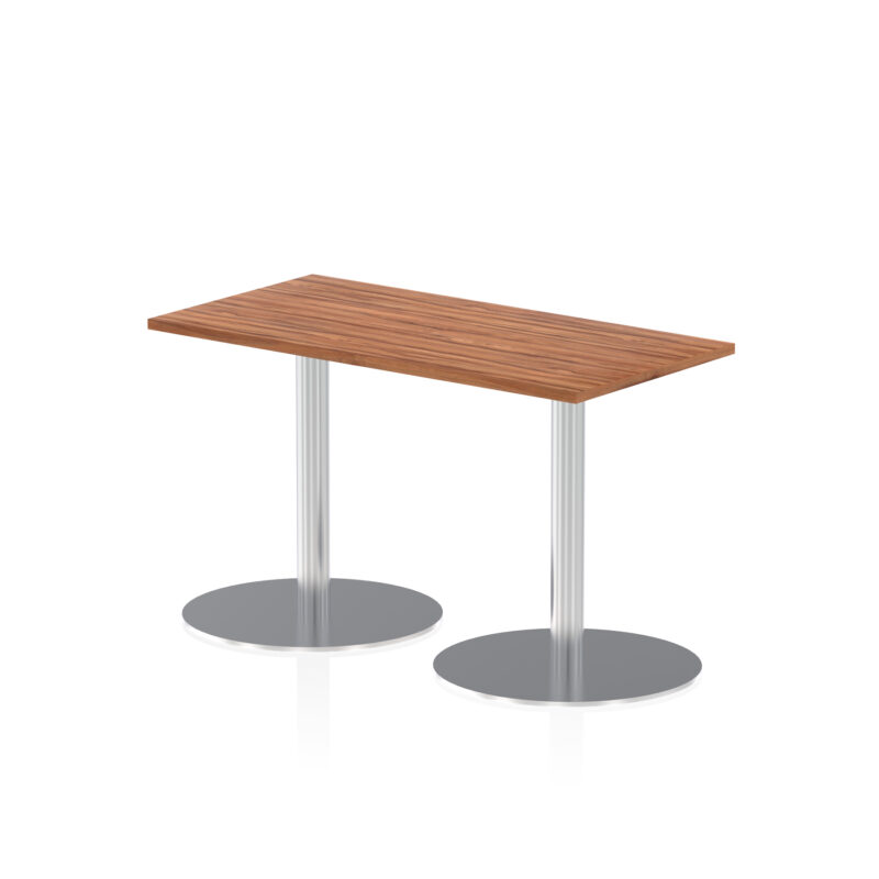 Roma Slimline Rectangular Poseur Table Silver Leg - Image 2