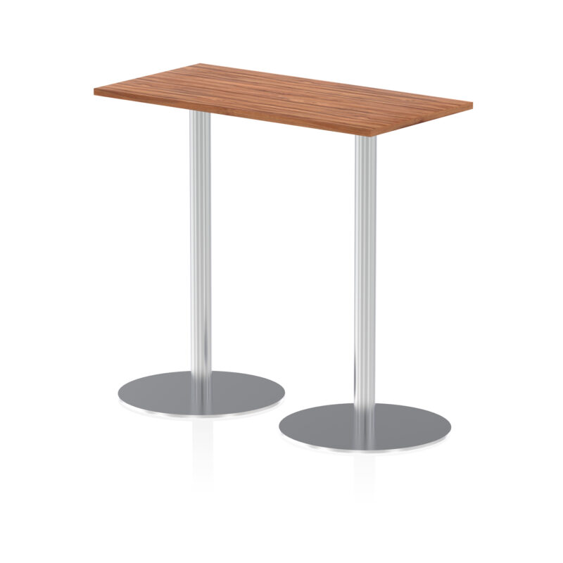 Roma Slimline Rectangular Poseur Table Silver Leg - Image 8