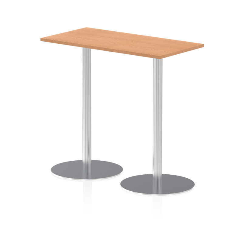 Roma Slimline Rectangular Poseur Table Silver Leg - Image 11