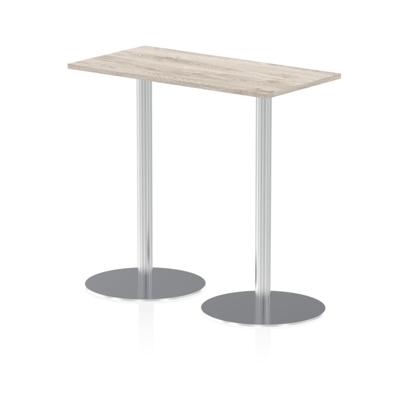 Roma Slimline Rectangular Poseur Table Silver Leg - Image 12