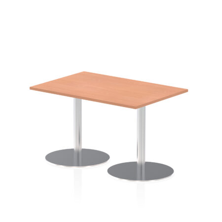 Roma Rectangular Poseur Table Silver Leg