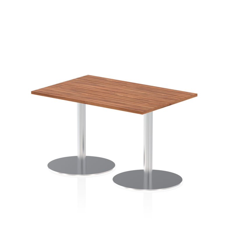 Roma Rectangular Poseur Table Silver Leg - Image 2