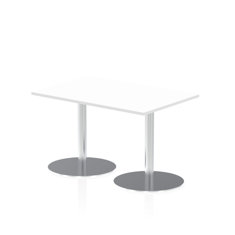 Roma Rectangular Poseur Table Silver Leg - Image 3