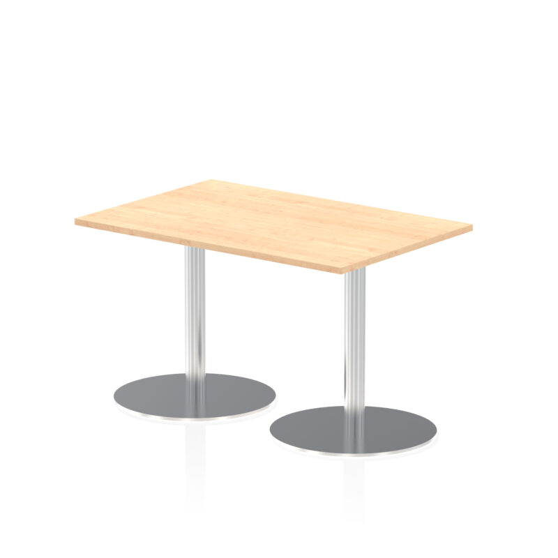 Roma Rectangular Poseur Table Silver Leg - Image 4