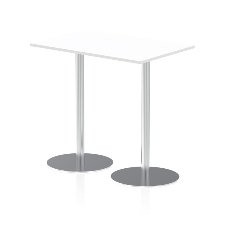 Roma Rectangular Poseur Table Silver Leg - Image 9