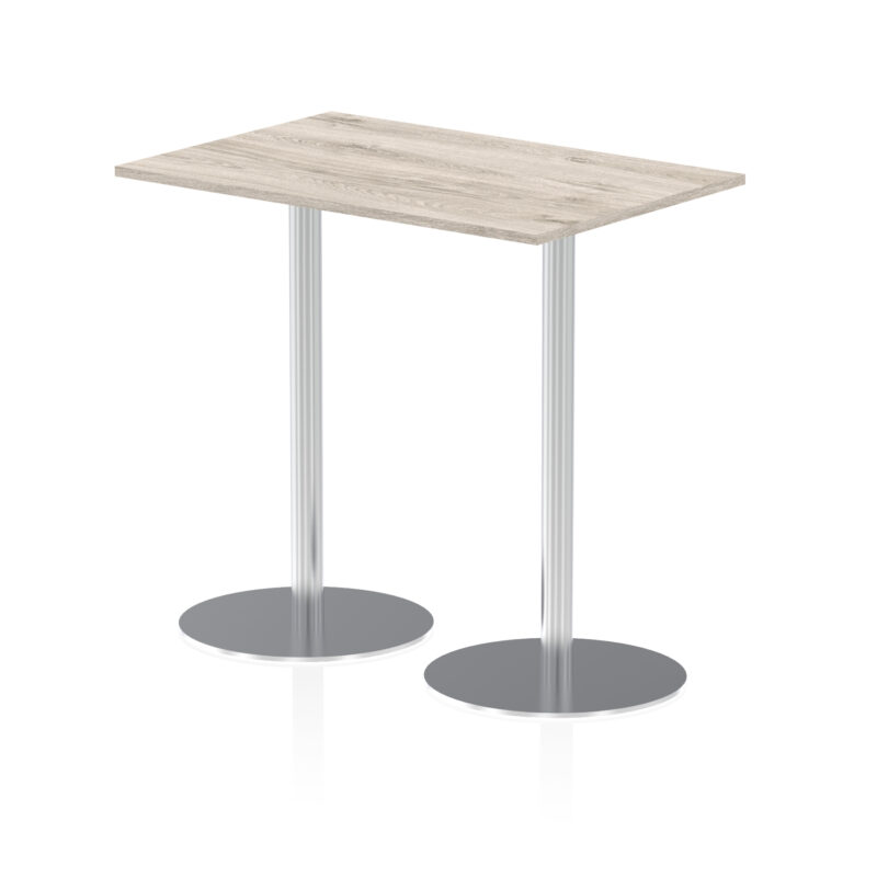 Roma Rectangular Poseur Table Silver Leg - Image 12