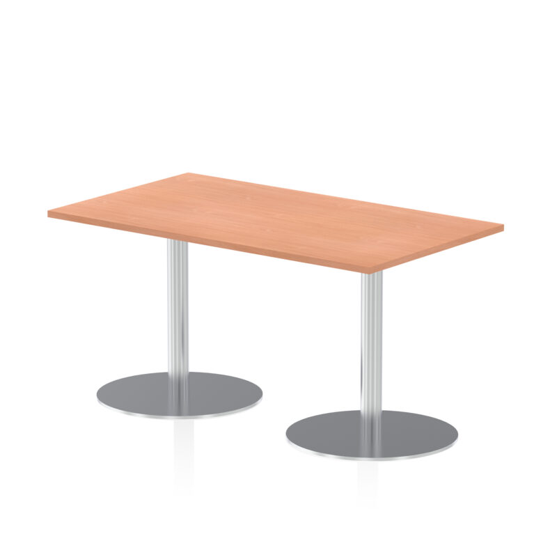 Roma Rectangular Poseur Table Silver Leg - Image 13
