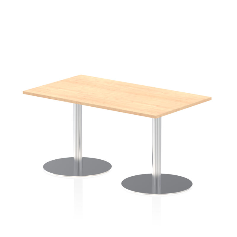 Roma Rectangular Poseur Table Silver Leg - Image 16