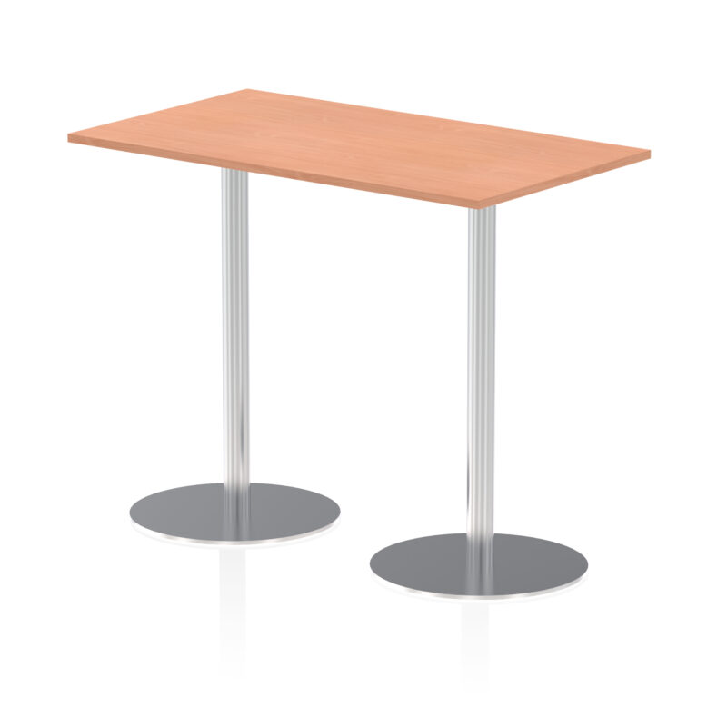 Roma Rectangular Poseur Table Silver Leg - Image 19