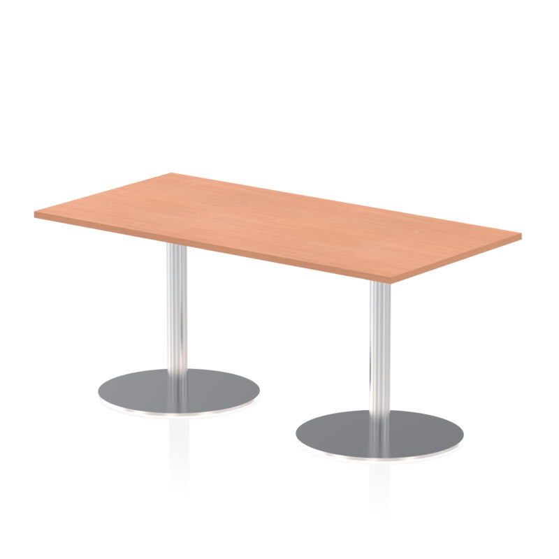 Roma Rectangular Poseur Table Silver Leg - Image 25