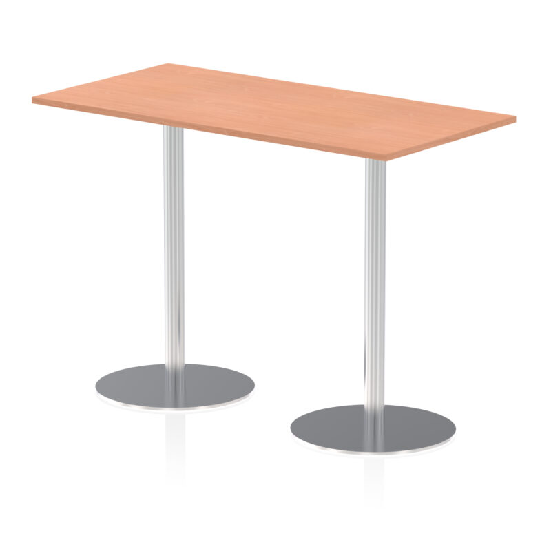 Roma Rectangular Poseur Table Silver Leg - Image 31