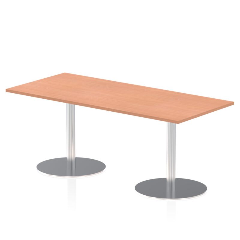 Roma Rectangular Poseur Table Silver Leg - Image 37