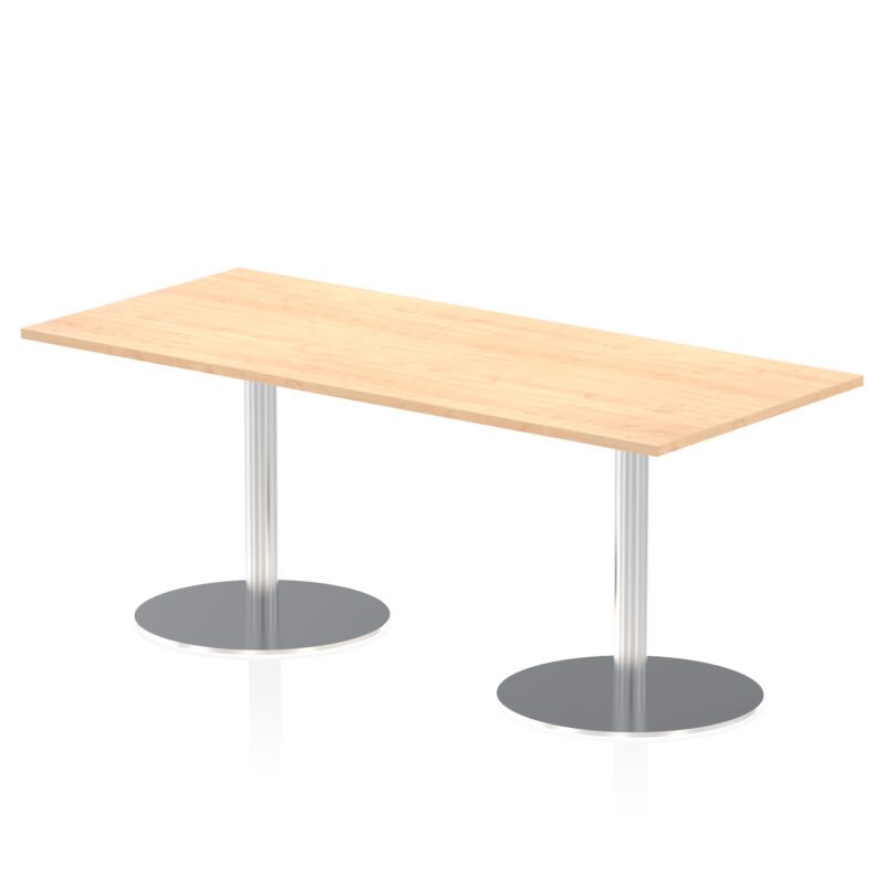 Roma Rectangular Poseur Table Silver Leg - Image 40