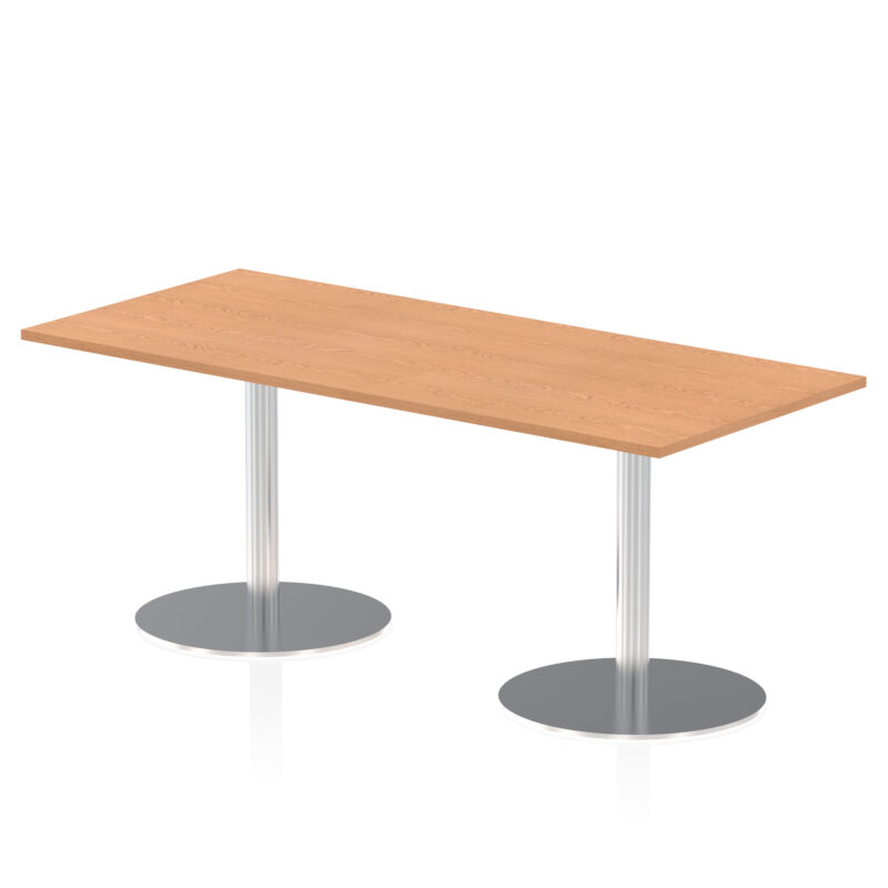 Roma Rectangular Poseur Table Silver Leg - Image 41