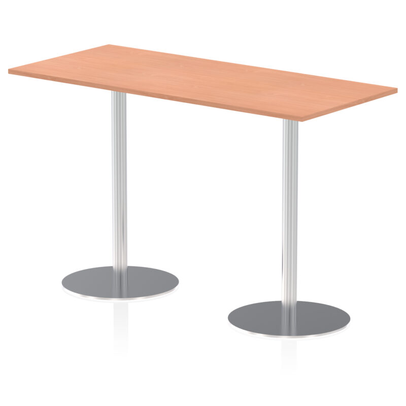 Roma Rectangular Poseur Table Silver Leg - Image 43