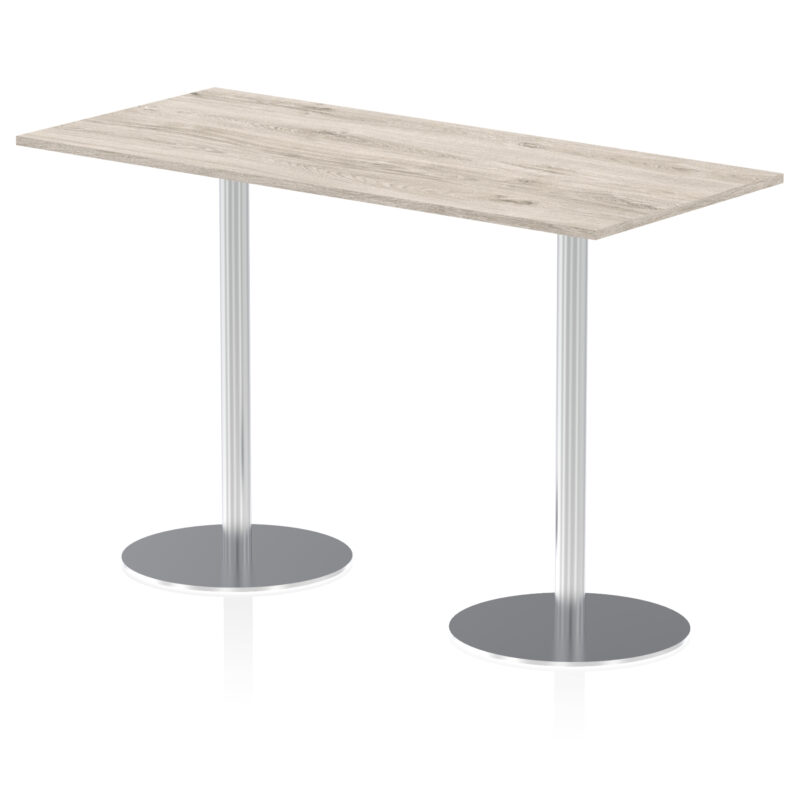 Roma Rectangular Poseur Table Silver Leg - Image 48
