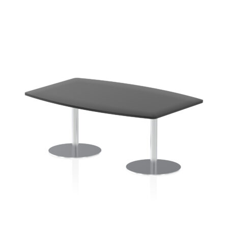 Roma High Gloss Boardroom Table Silver Leg