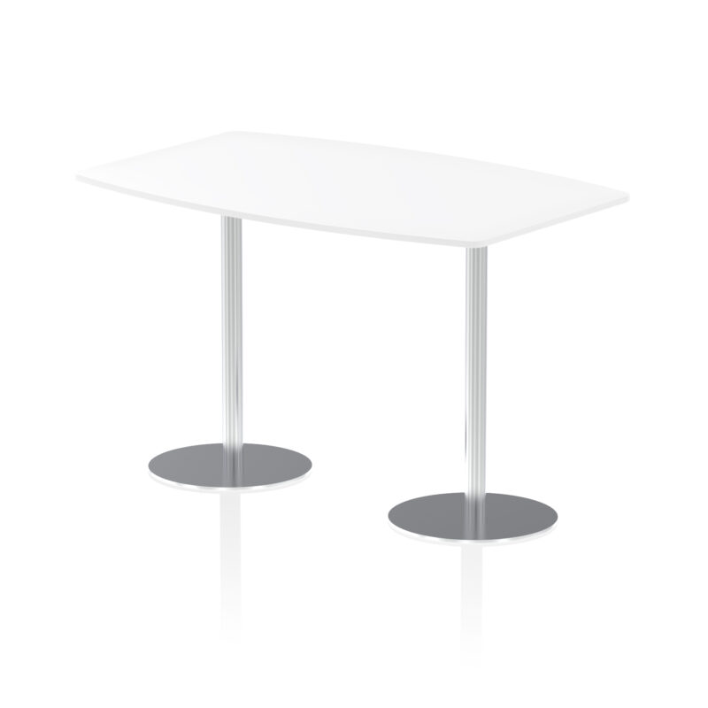 Roma High Gloss Boardroom Table Silver Leg - Image 4