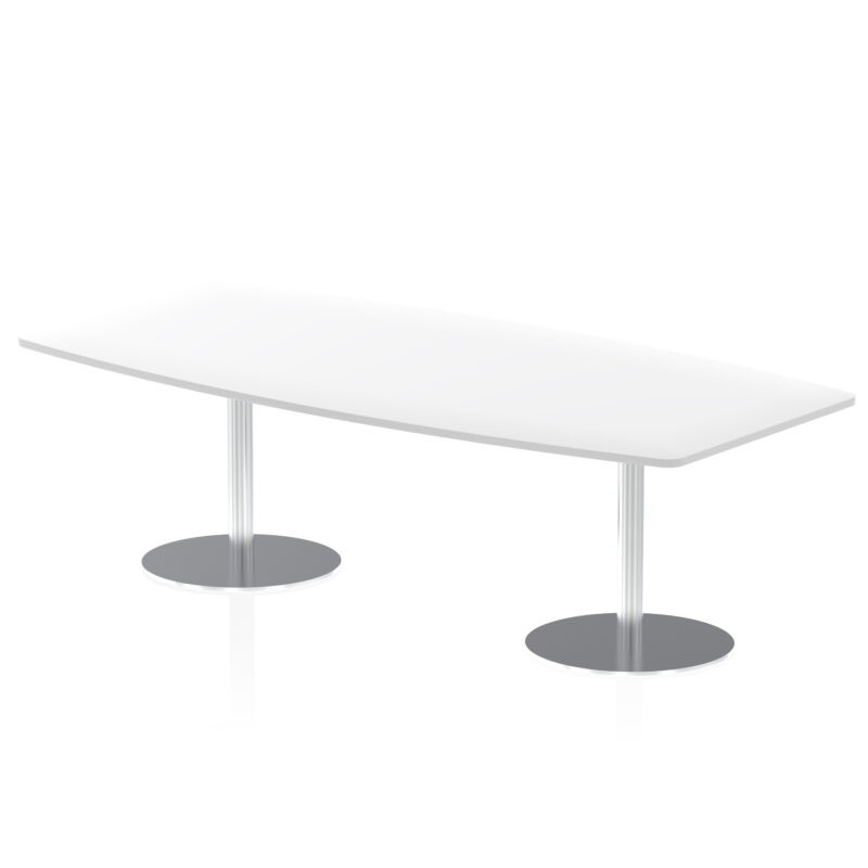 Roma High Gloss Boardroom Table Silver Leg - Image 6