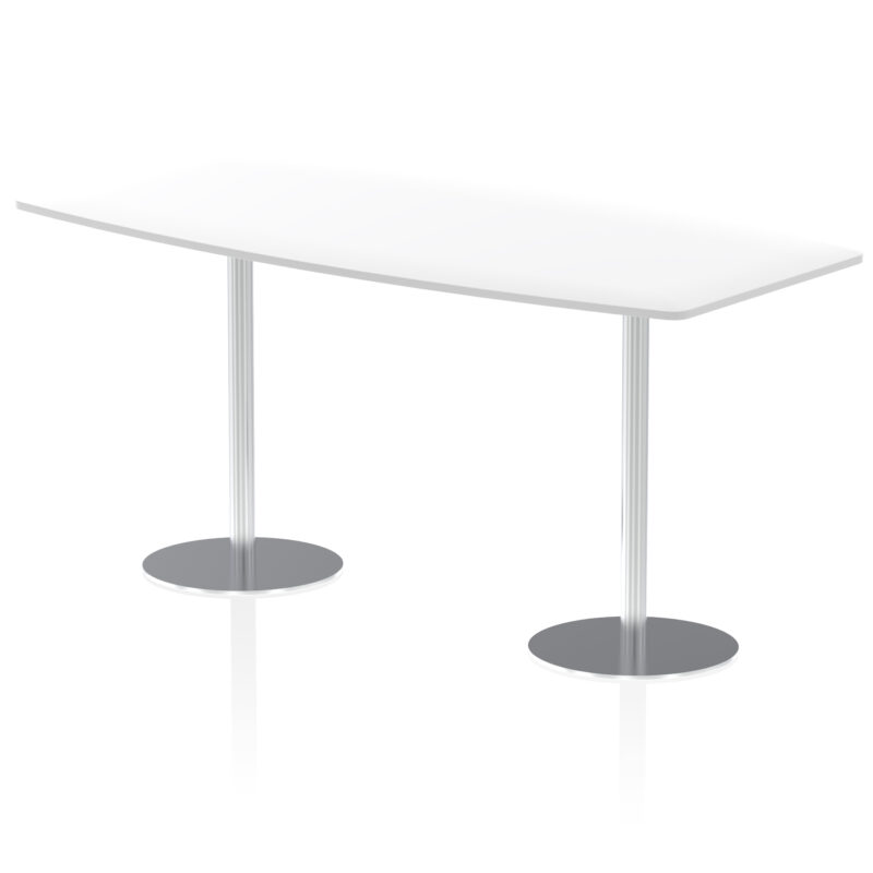 Roma High Gloss Boardroom Table Silver Leg - Image 8