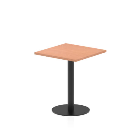 Roma Square Poseur Table Black Leg