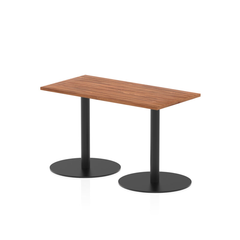 Roma Slimline Rectangular Poseur Table Black Leg - Image 2