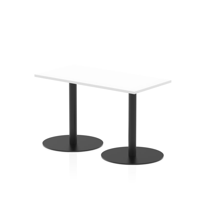 Roma Slimline Rectangular Poseur Table Black Leg - Image 3