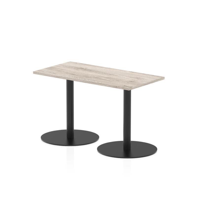 Roma Slimline Rectangular Poseur Table Black Leg - Image 6