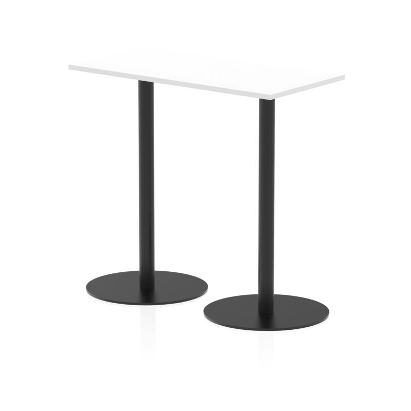 Roma Slimline Rectangular Poseur Table Black Leg - Image 9