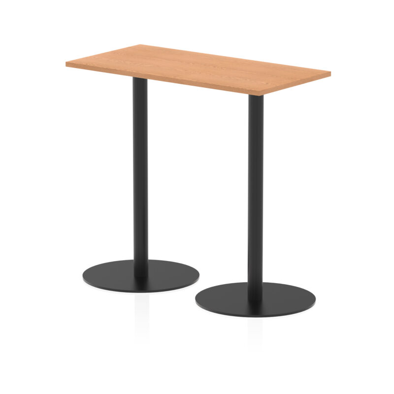Roma Slimline Rectangular Poseur Table Black Leg - Image 11