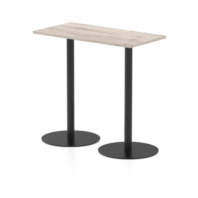 Roma Slimline Rectangular Poseur Table Black Leg - Image 12