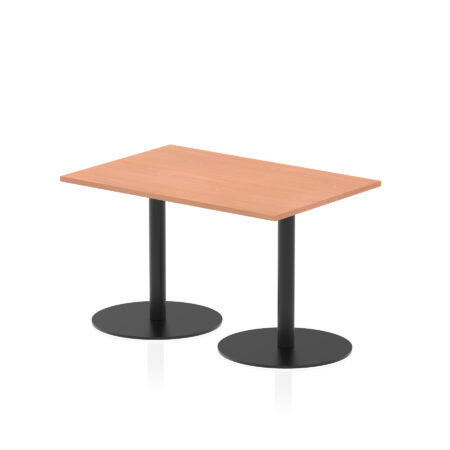 Roma Rectangular Poseur Table Black Leg