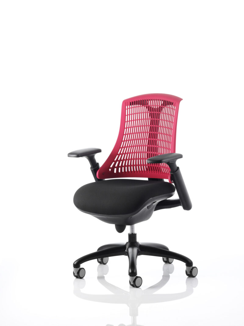 Shift Medium Back Black Frame Task Operator Office Chair with Arms - Image 36