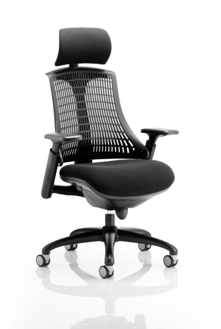 Shift Medium Back Black Frame Task Operator Office Chair with Arms