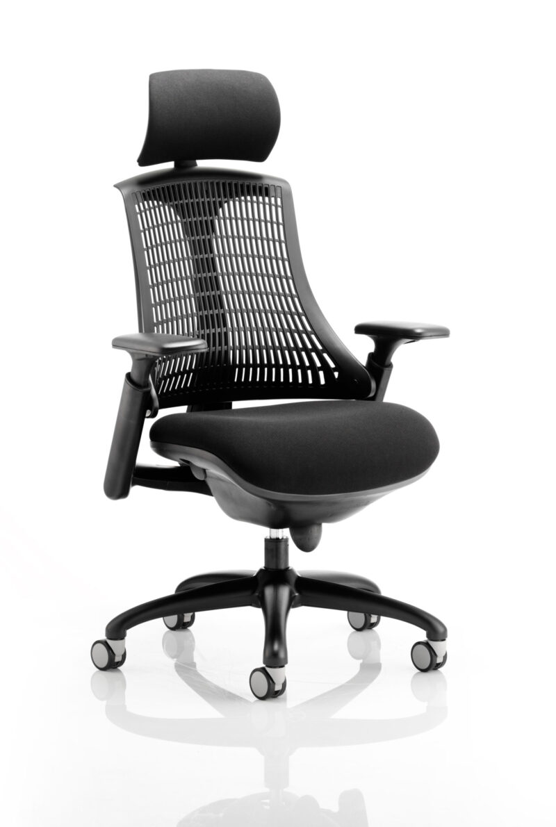 Shift Medium Back Black Frame Task Operator Office Chair with Arms