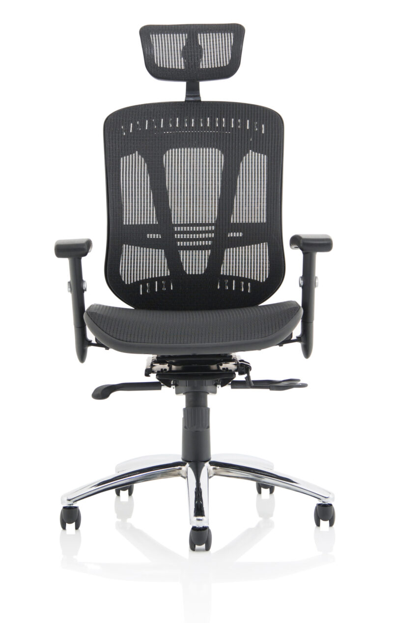 Illusion II Mesh Back Task Operator Office Chair with Height Adjustable Arms - Image 2