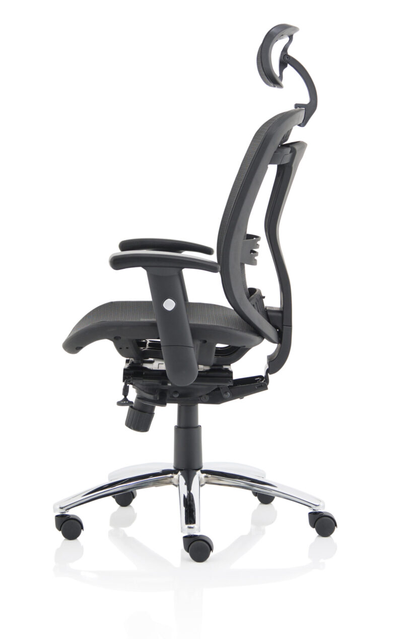 Illusion II Mesh Back Task Operator Office Chair with Height Adjustable Arms - Image 4