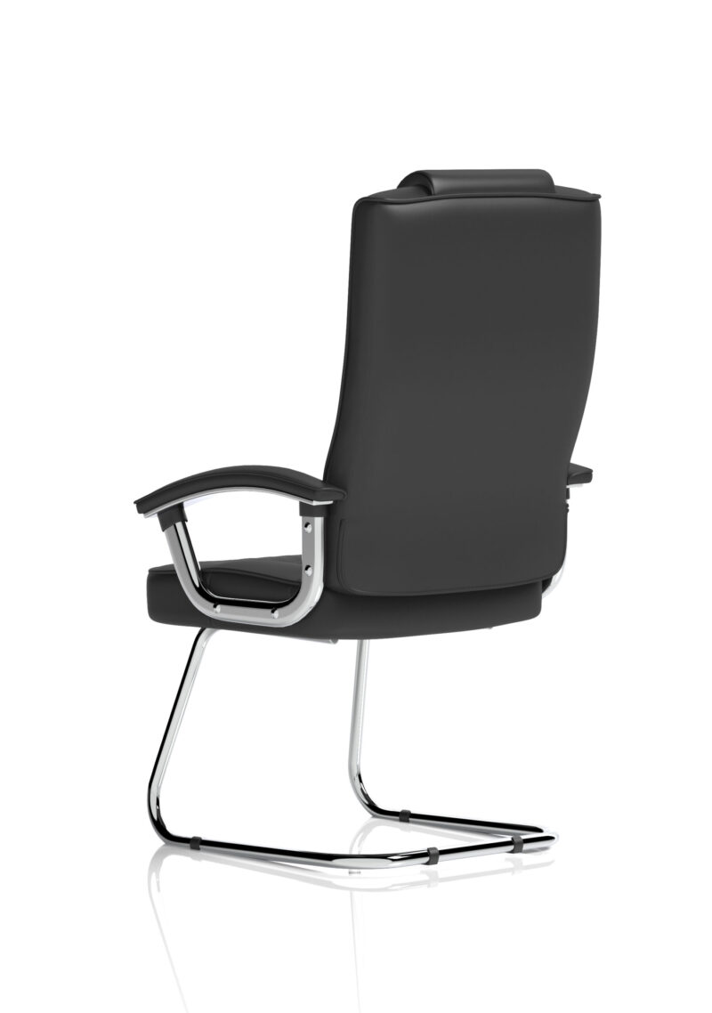 Brook Deluxe High Back Black Cantilever Visitor Chair with Arms - Image 5