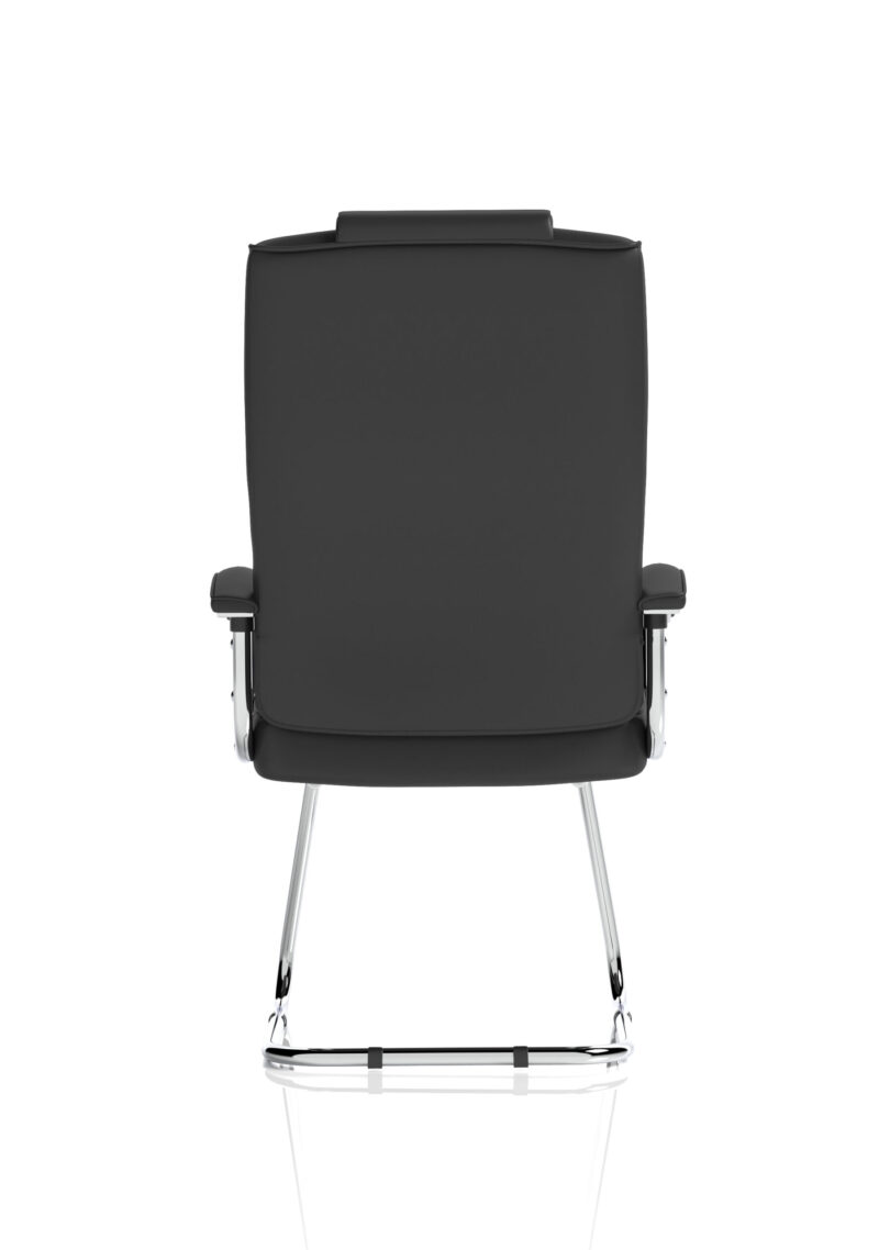 Brook Deluxe High Back Black Cantilever Visitor Chair with Arms - Image 6