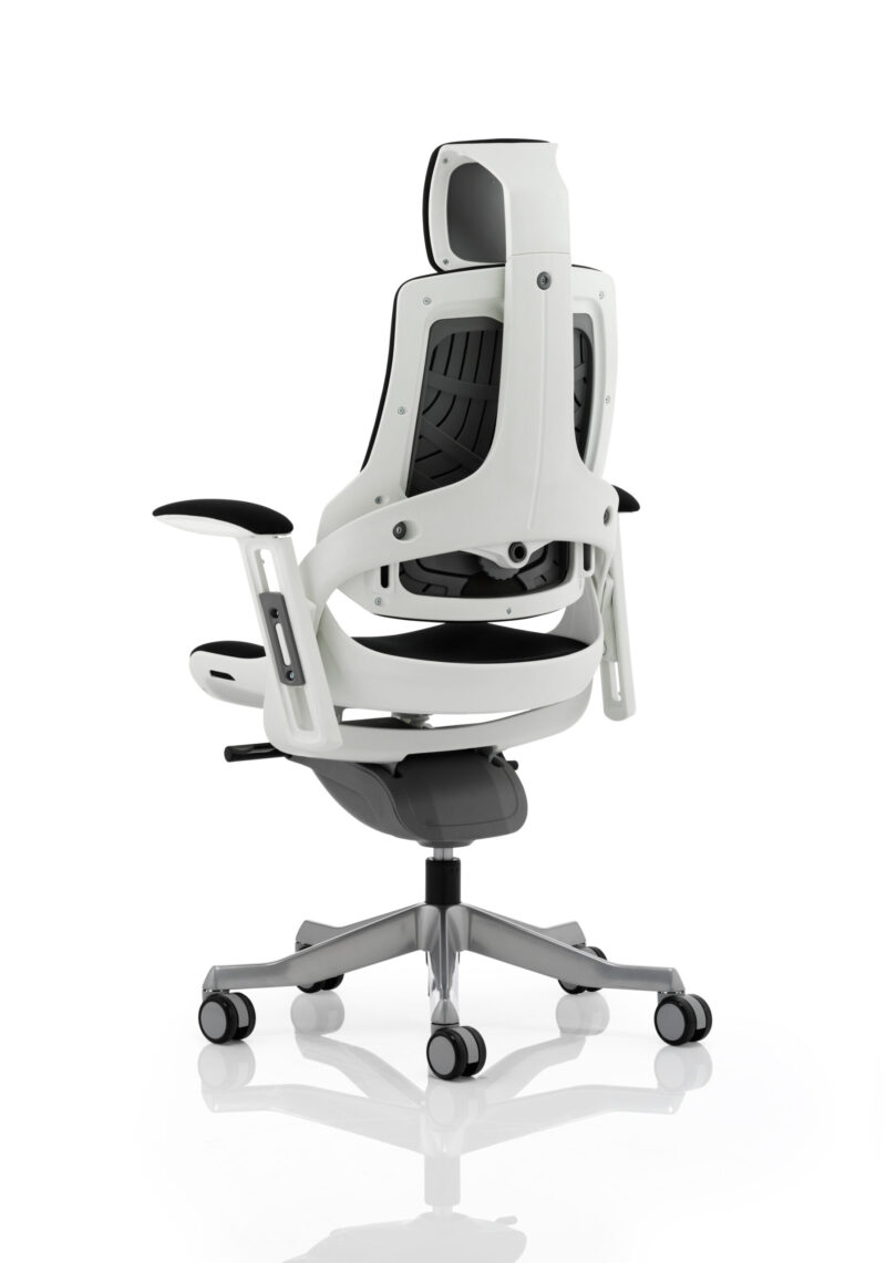 Pure High Back White Shell Executive Office Chair with Arms - Image 27