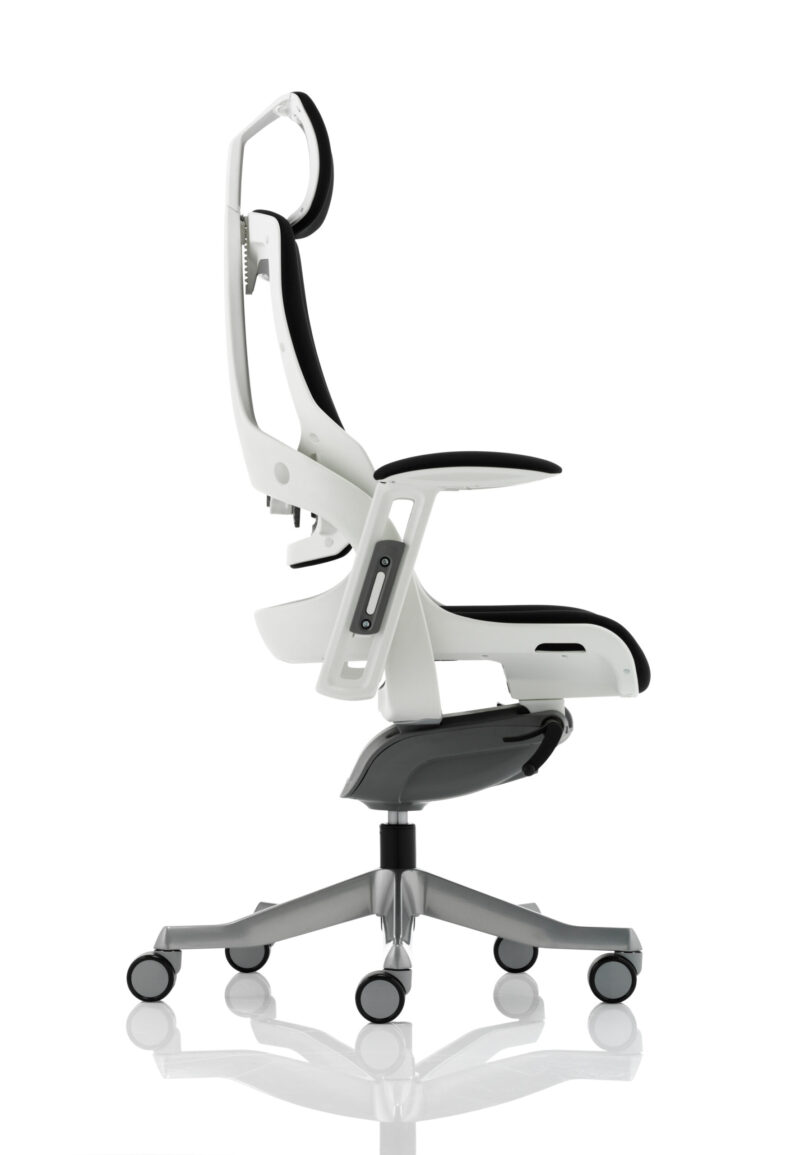 Pure High Back White Shell Executive Office Chair with Arms - Image 29