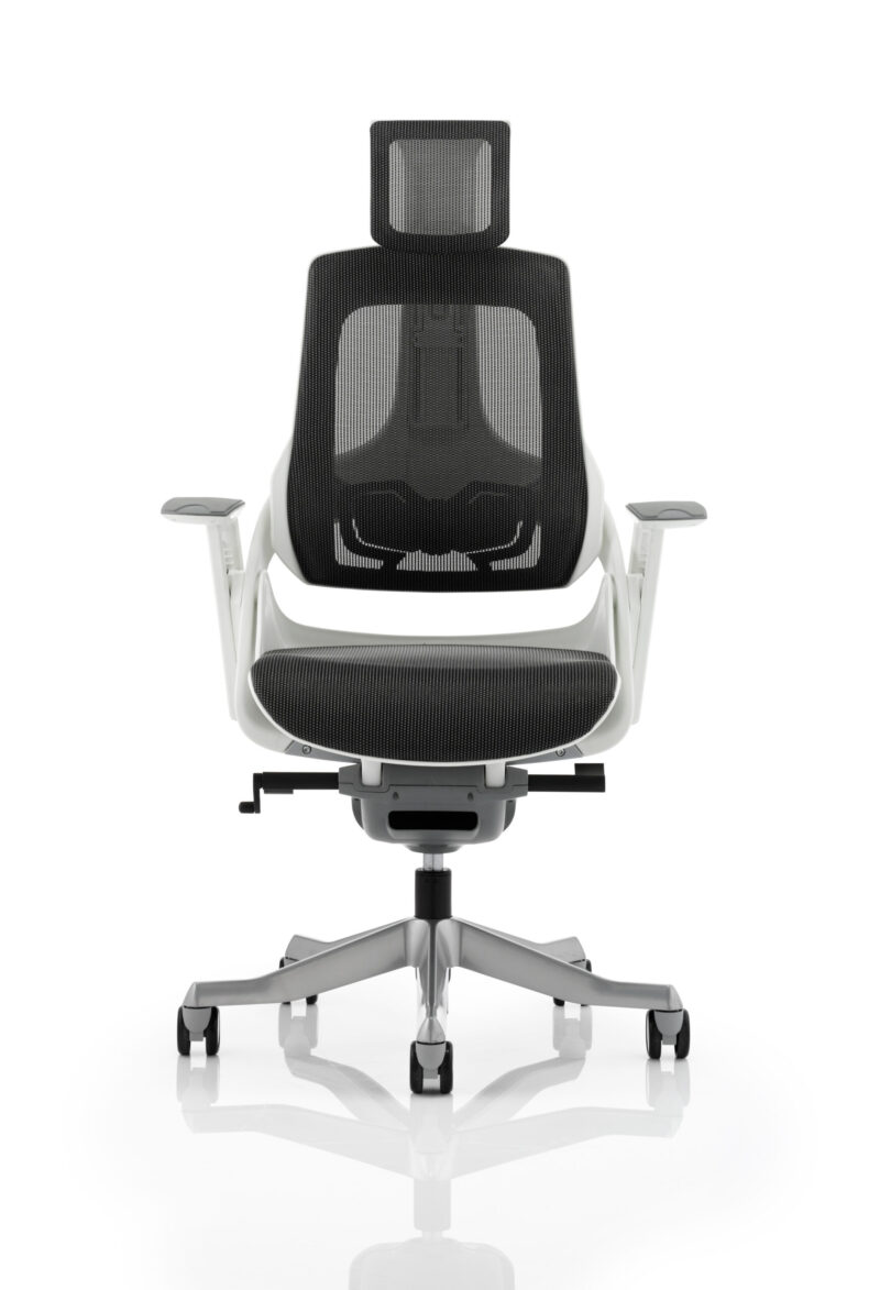 Pure High Back White Shell Executive Office Chair with Arms - Image 33