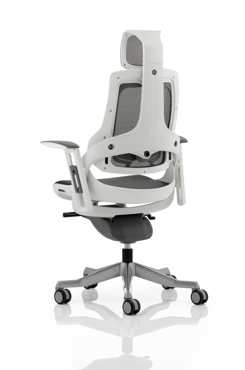 Pure High Back White Shell Executive Office Chair with Arms - Image 34