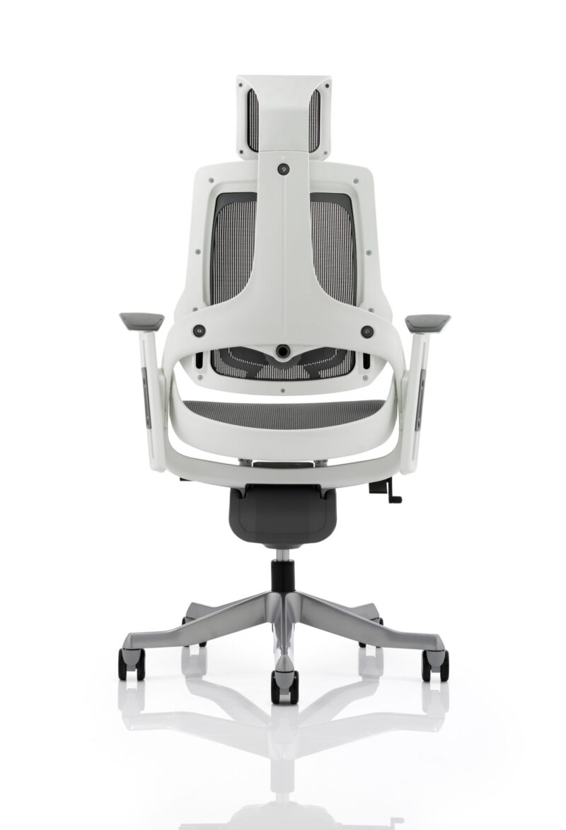 Pure High Back White Shell Executive Office Chair with Arms - Image 35