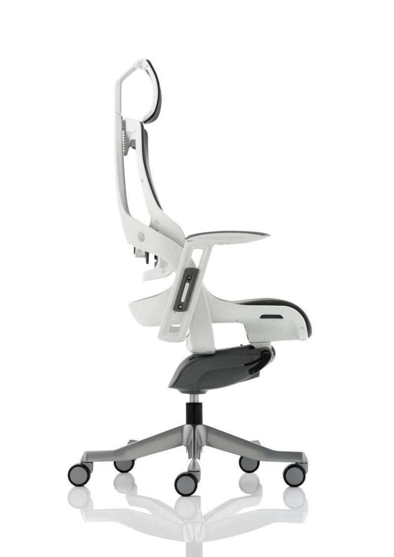 Pure High Back White Shell Executive Office Chair with Arms - Image 36