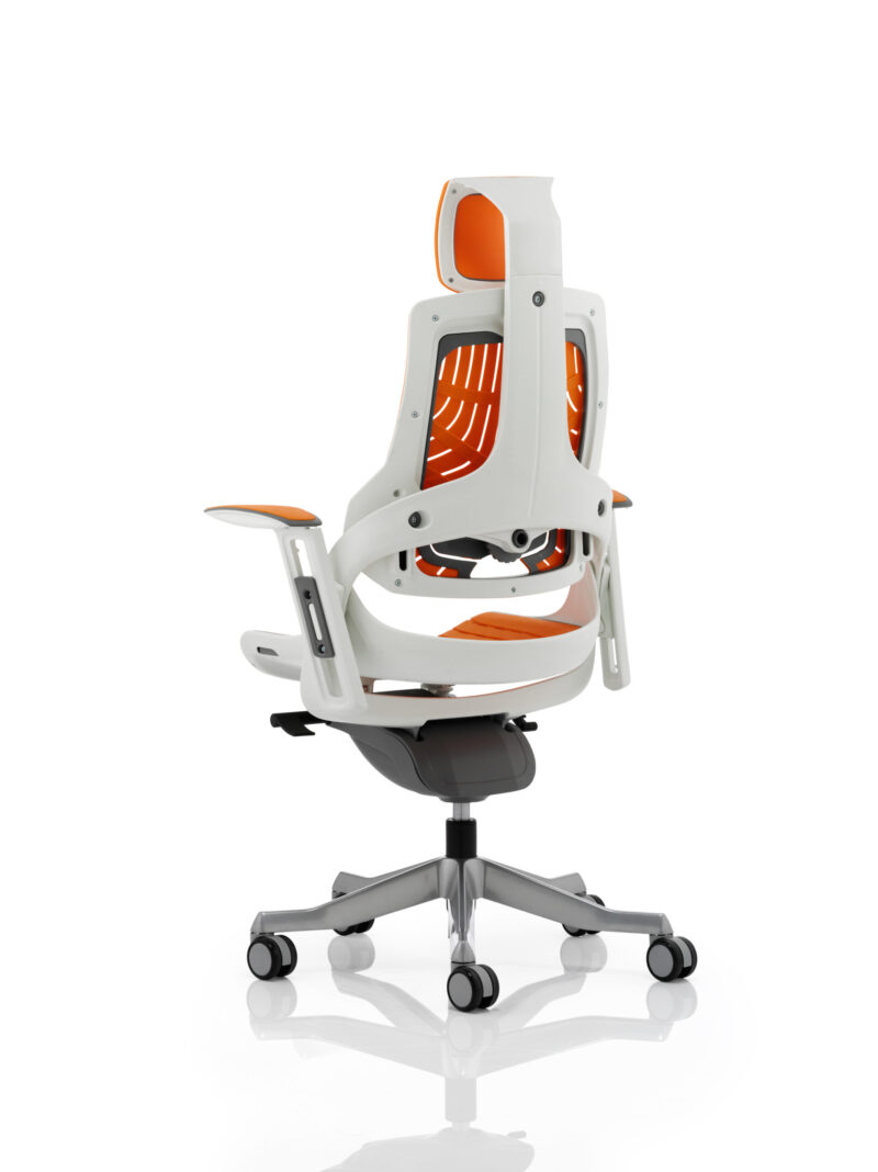 Pure High Back White Shell Executive Office Chair with Arms - Image 46